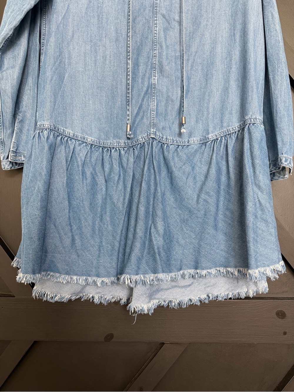 Rails Mel Chambray Drop Waist Mini Dress in Vintage Wash, Size Small - Picture 6 of 12